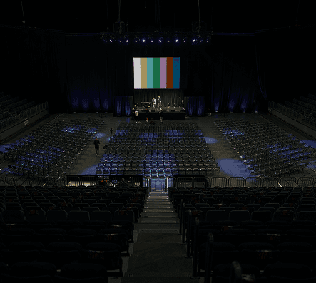 Leere Venue vor der Show
